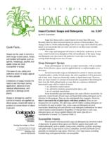 Insect control : soaps and detergents