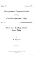 Adobe as a building material for the plains