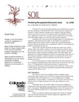 Fertilizing revegetated disturbed lands