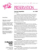 Canning vegetables