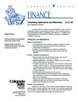 Completing applications and references