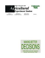 1999-2008 Colorado soybean variety performance trials