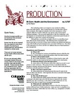 Bt corn : health and the environment