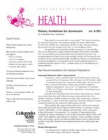Dietary guidelines for Americans