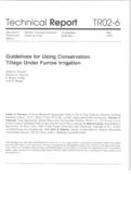 Guidelines for using conservation tillage under furrow irrigation