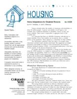 Home adaptations for disabled persons