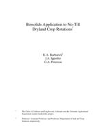Biosolids application to no-till dryland crop rotations