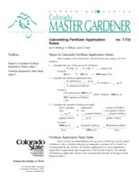 Calculating fertilizer application