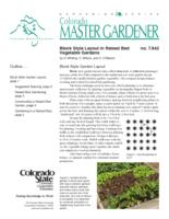 Block style layout in raised bed vegetable gardens