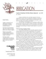 Irrigation scheduling : the water-balance approach