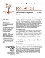 Domestic water quality criteria