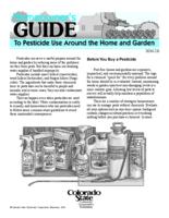 Homeowner's guide to pesticide use around the home and garden
