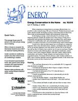 Energy conservation in the home