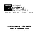 Sorghum hybrid performance trials in Colorado, 2004