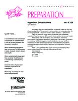 Ingredient substitutions