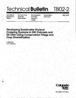 Developing sustainable dryland cropping systems in SW Colorado and SE Utah using conservation tillage and crop diversification : 2000 & 2001 results