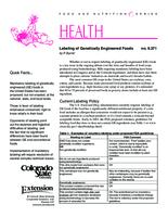 Labeling of genetically engineered foods
