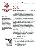 Fertilizer cost calculations