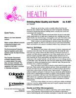 Drinking water quality and health