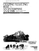 Grazing yearling beef : Northwest and Mountain Region, Colorado