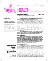 Herbals for health?