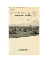 Alfalfa in Colorado