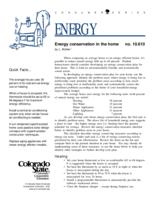Energy conservation in the home