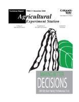 2005 dry bean variety performance trials
