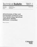 Attractiveness of beer and fermentation products to the gray garden slug, Agriolimax reticulatum (Muller) (Mollusca: Limacidae)