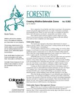 Creating wildfire-defensible zones