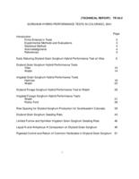 Sorghum hybrid performance tests in Colorado, 2001