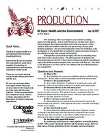 Bt corn : health and the environment