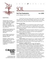 Soil test explanation