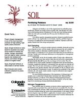 Fertilizing potatoes