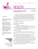 Cancer's effect on the diet