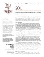 Fertilizing grain and forage sorghums