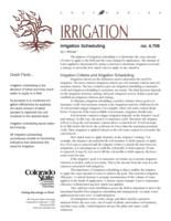 Irrigation scheduling