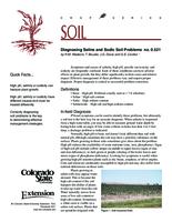Diagnosing saline and sodic soil problems