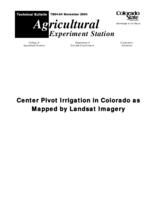 Center pivot irrigation in Colorado as mapped by landsat imagery
