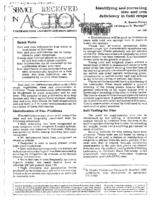 Identifying and correcting zinc and iron deficiency in field crops