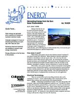 Harvesting energy from the sun : solar photovoltaics