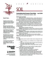 Controlling soil erosion from wind
