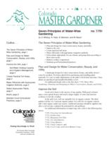Seven principles of water-wise gardening
