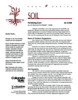 Fertilizing corn