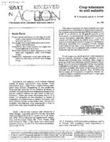 Crop tolerance to soil salinity