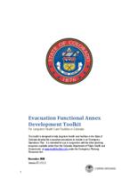 Evacuation functional annex development toolkit for long-term health care facilities in Colorado