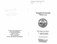 Synopsis of Colorado water law