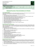 Bullying prevention : recommendations for parents