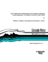 Complementary relationship in the estimation of regional evapotranspiration : an enhanced advection-aridity model