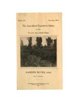 Garden notes, 1910